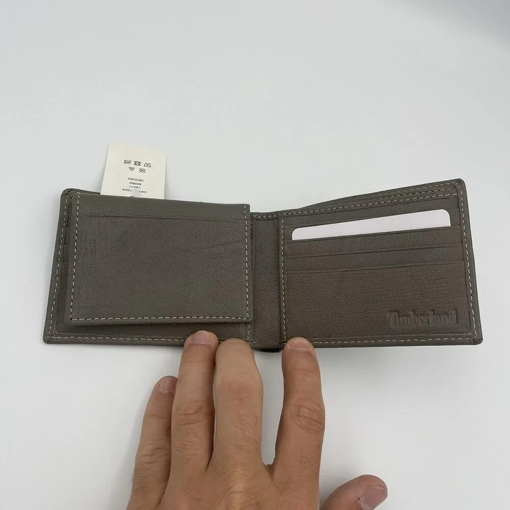 Timberland Men's RFID Blocking Wallet – Genuine Leather Removable ID Holder NWT